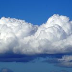 White clouds with blue sky